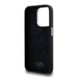 Karl Lagerfeld KLHCP15LSCMSMVK iPhone 15 Pro 6.1" black hardcase Silicone Metal Script Logo - imagine 7