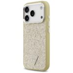 Guess Glitter Triangle Logo MagSafe case for iPhone 17 Pro gold - imagine 2