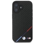 BMW BMHMP16S23PUDTK iPhone 16 6.1" black hardcase M Carbon Tricolor Line MagSafe - imagine 3