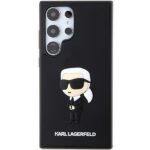 Karl Lagerfeld KLHCS24L3DRKINK S24 Ultra S928 black hardcase 3D Rubber Ikonik - imagine 3
