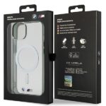 BMW BMHMP14SHCRS case iPhone 14 / 15 / 13 6.1" transparent hardcase Silver Ring MagSafe - imagine 8