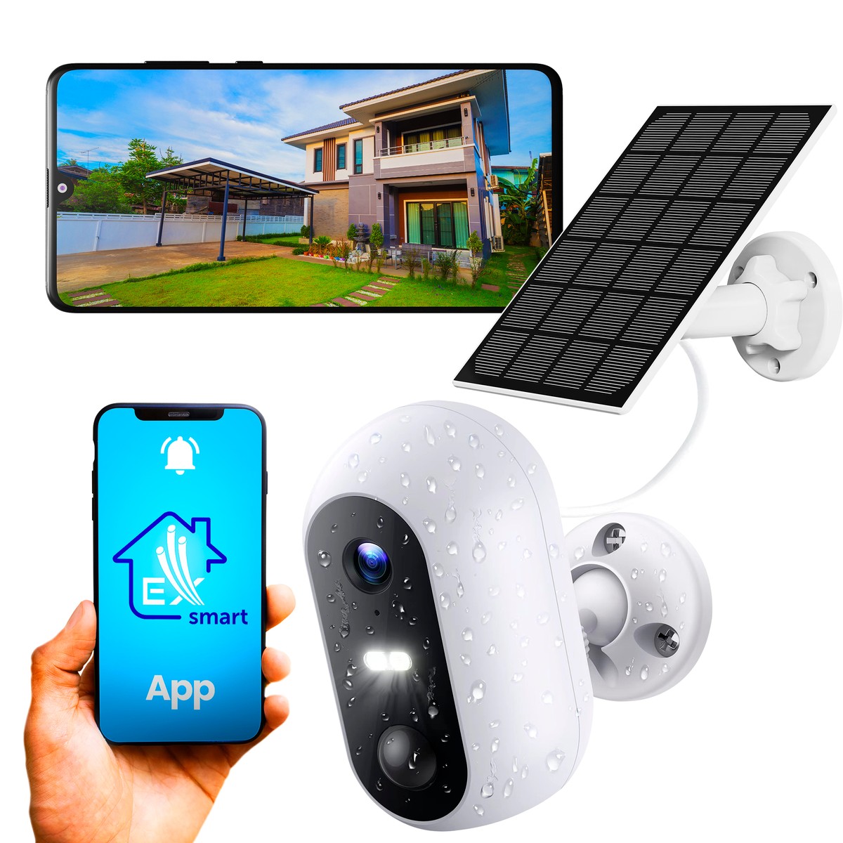 cps-a92e50652c58aef5377793b1f1af5a66-2025-12-05-11-44-54 Extralink Smart Life SolarEye | Outdoor camera with solar panel | wireless, Full HD 1080p, Wi-Fi, 5200mAh battery, IP54, Tuya - imagine 1