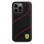 Ferrari FEHCP15XPWAK iPhone 15 Pro Max 6.7" black hardcase Perforated Waves Metal Logo - imagine 3