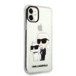Karl Lagerfeld KLHCN61HNKCTGT iPhone 11/ Xr 6,1" transparent hardcase Gliter Karl&Choupette - imagine 4