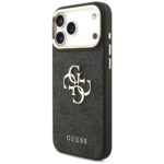 Case Guess 4G Big 4G Classic Logo Big Strap Metal Buttons for iPhone 17 Pro Max black - imagine 2