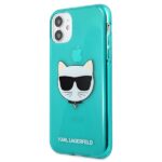 Karl Lagerfeld KLHCN61CHTRB iPhone 11 6,1" / Xr blue hardcase Glitter Choupette Fluo - imagine 2