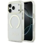 Guess Metal Outline MagSafe case for iPhone 17 Pro gold
