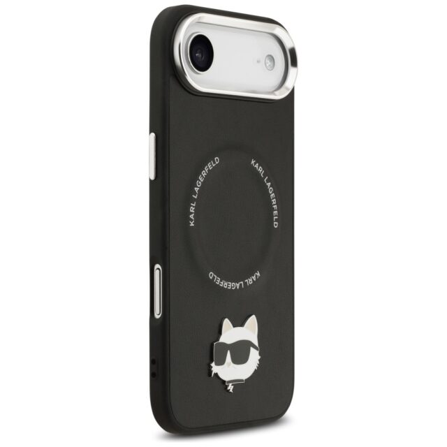 Karl Lagerfeld Choupette Pin MagSafe Case for iPhone Air Black - imagine 4