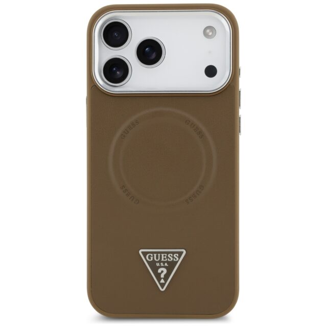Guess Triangle Logo MagSafe case for iPhone 17 Pro Max brown - imagine 3