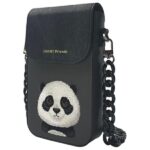 Nimmy 3in1 Set phone bag + wallet + locator case black Big Eyed Pet 2.0 Panda - imagine 5