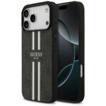 Case Guess 4G Printed Stripes MagSafe for iPhone 17 Pro Max black