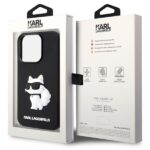 Karl Lagerfeld KLHCP14L3DRKHNK iPhone 14 Pro 6.1" black hardcase Rubber Choupette 3D - imagine 8