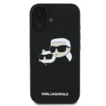Karl Lagerfeld KLHMP16MSKCHPPLK iPhone 16 Plus 6.7" black hardcase Silicone Double Heads Print - imagine 3