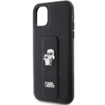 Karl Lagerfeld KLHCN61GSAKCPK iPhone 11/ Xr 6.1" black hardcase Gripstand Saffiano Karl&Choup - imagine 6