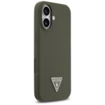 Case Guess Silicone Triangle Logo MagSafe for iPhone 17 khaki - imagine 4