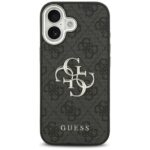Case Guess 4G Big 4G Classic Logo for iPhone 17 black silver - imagine 3