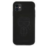 Karl Lagerfeld KLHCN61SILTTBK iPhone 11 6,1" / Xr Silicone Ikonik Outline black - imagine 3