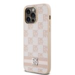 DKNY DKHCP14XPCPTSSP iPhone 14 Pro Max 6.7 inch pink hardcase Leather Checkered Mono Pattern & Print - imagine 2