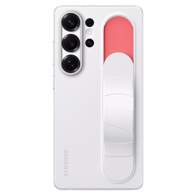 Samsung Standing Grip case for Galaxy S25 Ultra white - imagine 3