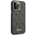 Guess GUHCP14XHG4SHK iPhone 14 Pro Max 6,7" black hard case 4G Vintage Gold Logo - imagine 4