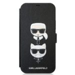 Karl Lagerfeld KLFLBKP12SSAKICKCBKiPhone 12 mini 5,4" black book Saffiano Karl & Choupette - imagine 2