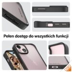 PanzerGlass ClearCase iPhone 15 6.1"D3O 2xMilitary grade  black 1176 - imagine 3