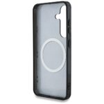 Case Guess 4G Background Gold Electroplated Peony Pattern MagSafe for Samsung Galaxy S25 black - imagine 7