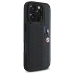 BMW BMHCP16X23PUPVK iPhone 16 Pro Max 6.9" black hardcase M Perforated Tricolor Detail Line - imagine 4