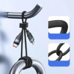 USAMS Cable U85 USB-C to USB-C 100W 1.2mPD Fast Charging purple SJ632USB03 (US-SJ632) - imagine 2