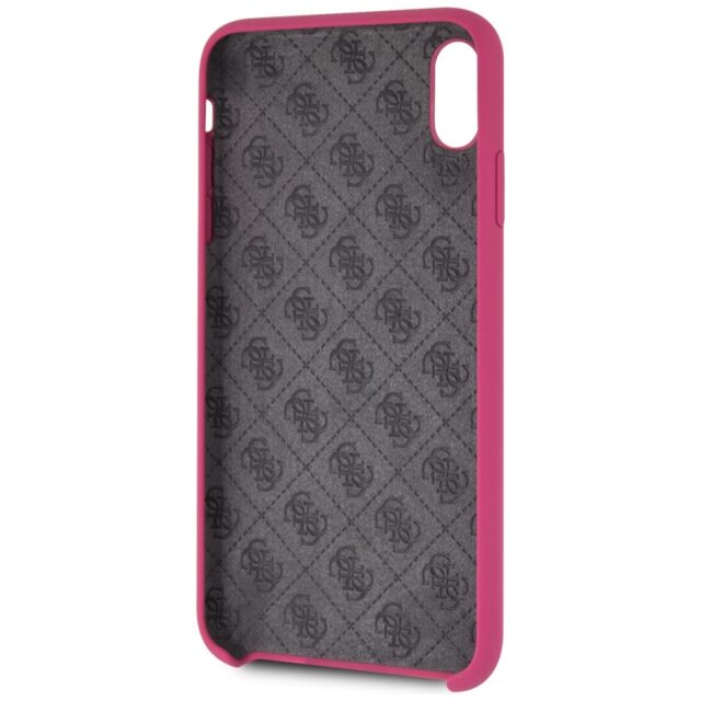 Guess GUHCI65LSGLPI iPhone Xs Max pink hard case Silicone - imagine 4