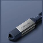 Energea Sheath Travel 2-in-1 Cable USB-C to USB-C/USB-A 480Mbps 60W 1.2m gunmetal - imagine 3