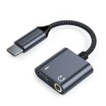 Beline Splitter Adapter USB-C to USB-C/Jack 3.5mm 60W black/black DAC BLNAA01 - imagine 2