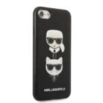 Karl Lagerfeld KLHCI8SAKICKCBK iPhone 7/8 / SE 2020 / SE 2022 black hardcase Saffiano Karl&Cho - imagine 4