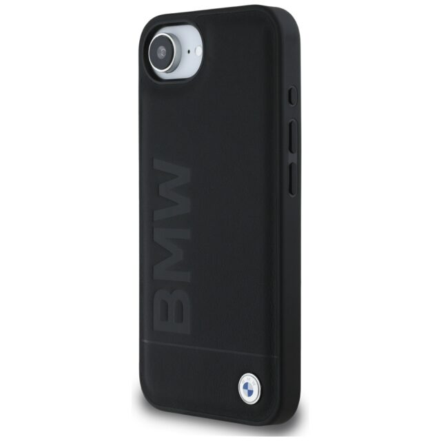 Case BMW Leather Hot Stamp do iPhone 16e black - imagine 2