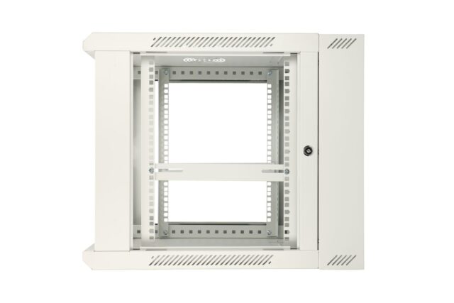 Extralink 12U 600x600 AZH Gray | Rackmount cabinet | wall mounted, swing type - imagine 7