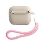 Guess GUACAPLSVSGP AirPods Pro cover grey pink Silicone Vintage - imagine 2