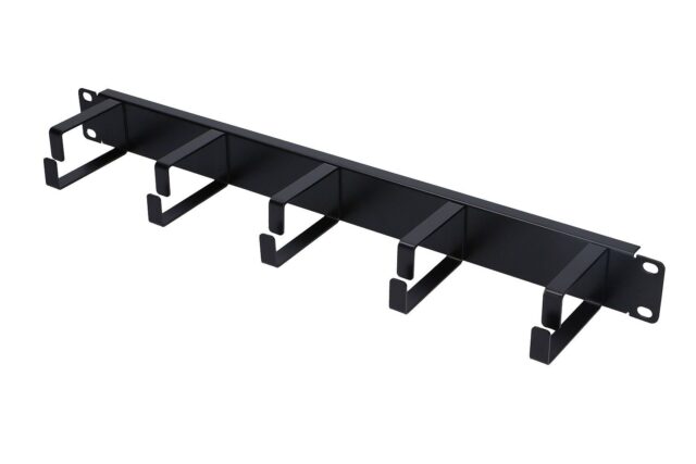 Extralink | Cable organizer | 1U, black - imagine 2