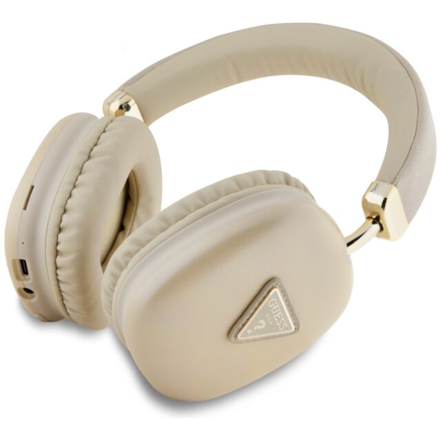 Headphones Guess Bluetooth 5.3 Metallic Triangle Logo gold - imagine 2
