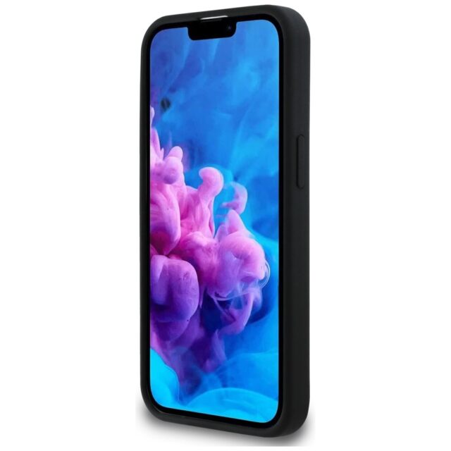 Case Guess Silicone Script Metal Logo MagSafe for iPhone 16e black - imagine 5