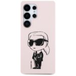Karl Lagerfeld Silicone Graffiti Ikonik Printed Logo MagSafe Case for Samsung Galaxy S25 Ultra Pink - imagine 3