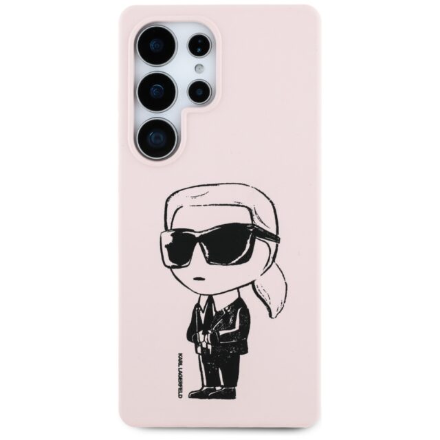 Karl Lagerfeld Silicone Graffiti Ikonik Printed Logo MagSafe Case for Samsung Galaxy S25 Ultra Pink - imagine 3