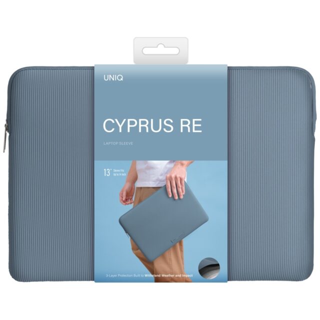 Laptop Sleeve UNIQ Cyprus Ridge Edition 14" waterproof neoprene blue - imagine 6