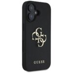 Case Guess Grained Big 4G Logo Small Classic Logo for iPhone 16 black - imagine 4