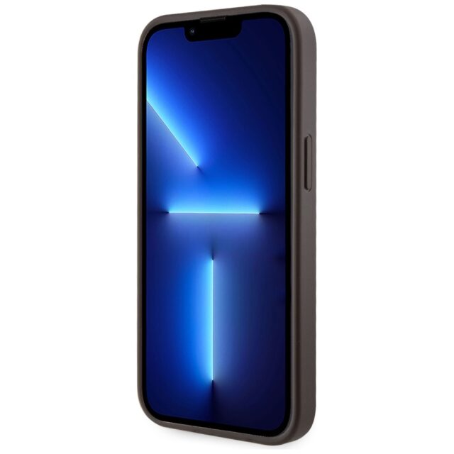 Case Guess 4G Stripes with wallet Magsafe for iPhone 15 brown - imagine 3