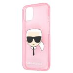 Karl Lagerfeld KLHCP13SKHTUGLP iPhone 13 mini 5,4" pink hardcase Glitter Karl`s Head - imagine 6