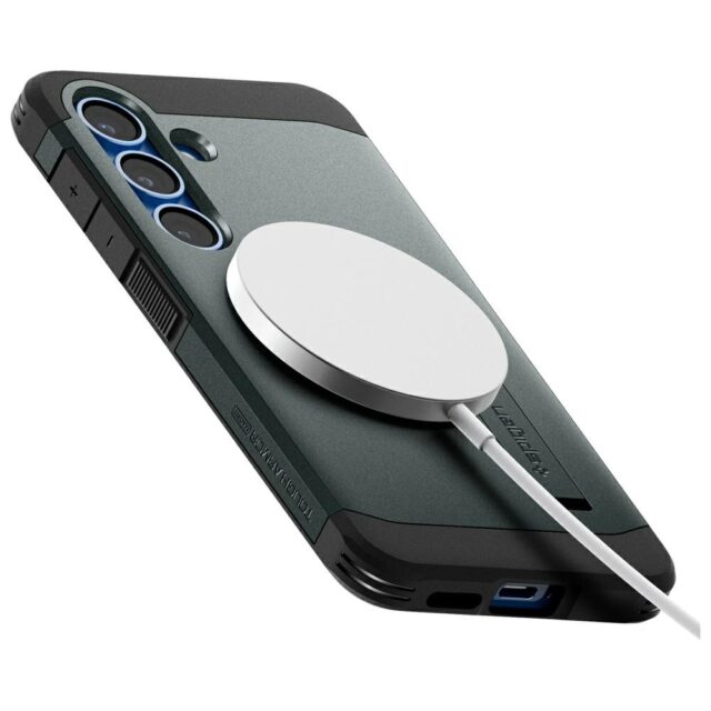 Spigen Tough Armor MagSafe Case for Samsung Galaxy S25+ Green - imagine 8