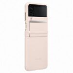 Samsung EF-VF721LPEGWW Z Flip 4 peach Flap Leather Cover case - imagine 2