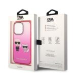 Karl Lagerfeld KLHCP14LTGKCP iPhone 14 Pro 6,1" hardcase pink Gradient Ikonik Karl & Choupette - imagine 8