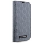 Karl Lagerfeld KLBKP14LSAKLHPG iPhone 14Pro 6.1" bookcase silver Saffiano Monogram - imagine 5
