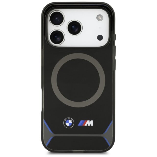 BMW M IML Metal Buttons & Logo MagSafe Case for iPhone 17 Pro Black / Blue - imagine 3